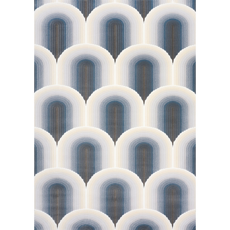Tapis d'intérieur à motif géométrique crème, art déco - salon, chambre à coucher, salle à manger et cuisine