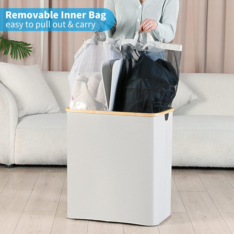 Laundry Hamper, Light Grey