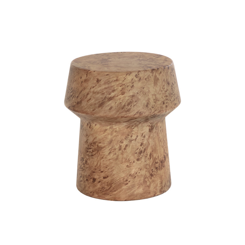 BRIE END TABLE - BURL LOOK