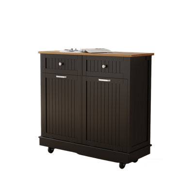 Manufactured Wood Tilt-Out Tilt Out Trash Cans - 20 Gallons