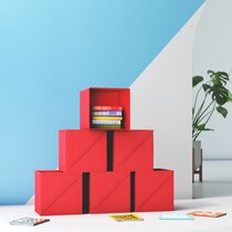 Innovative Home Creations Pop-Up Fabric Storage Cubes - L | Red