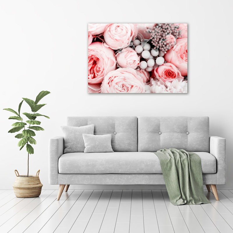 Bouquet Of Flowers - Unframed Art Prints on Glass