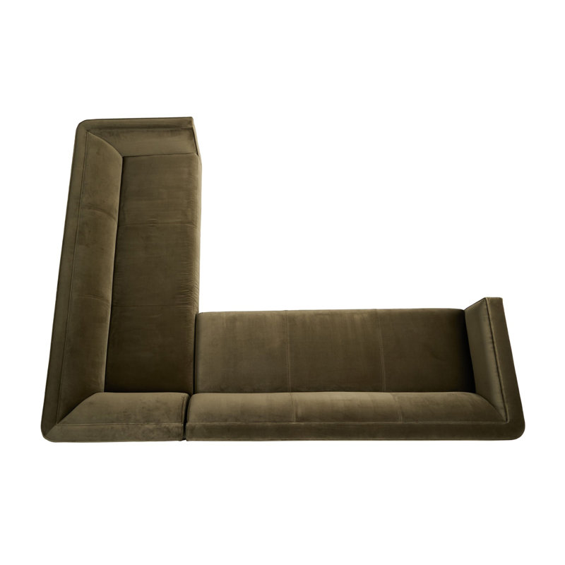 Phillip Sectional, Left Hand Facing, Surrey Olive Performance Velvet