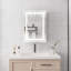 Armoire à pharmacie lumineuse en aluminium à DEL avec rangement moderne et polyvalent pour salle de bain