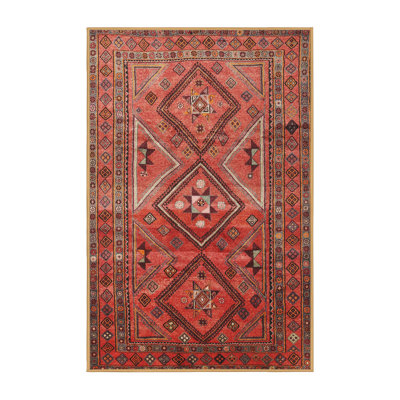 Tapis traditionnel rouge / brun