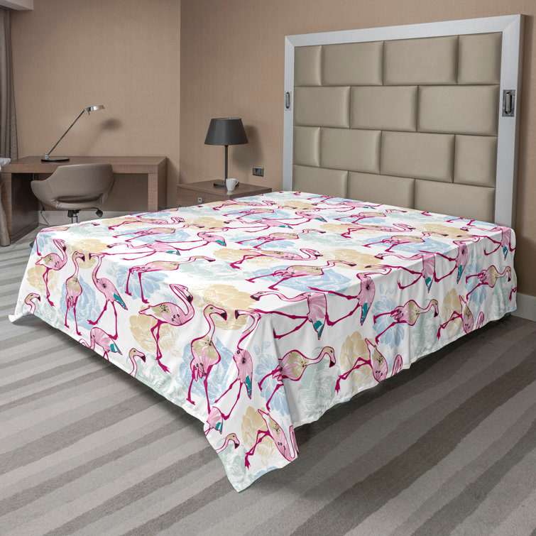 Ambesonne, drap plat floral pivoines, art botanique printanier