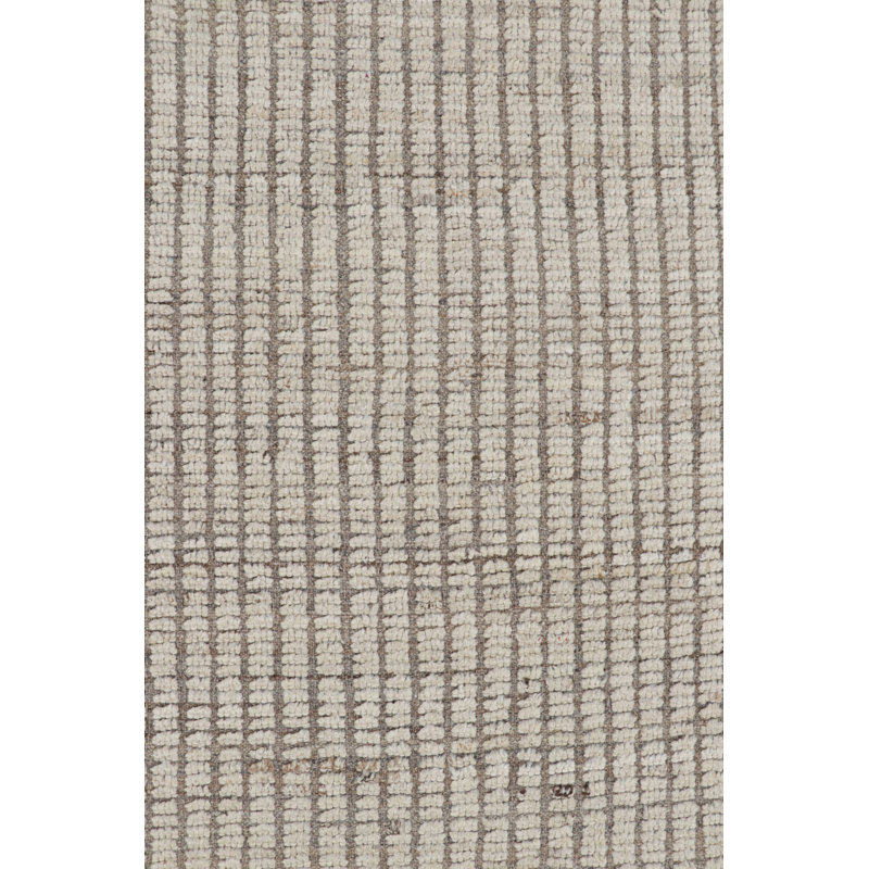 Rug & Kilim’S Extra-Long Kilim Runner Rug With White Textural Stripes And Striae, Runner 3'3" x 18'7"