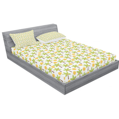 Palm Tree Microfiber Sheet Set