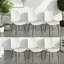 Chaises de salle à manger en métal blanc de qualité supérieure, confort moderne pour les espaces de salle à manger