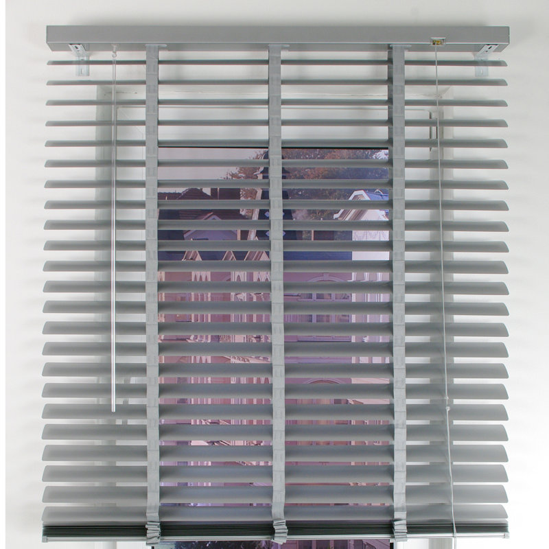 Blackout Bamboo Horizontal/Venetian Blind, Grey, 175cm L x 100cm W