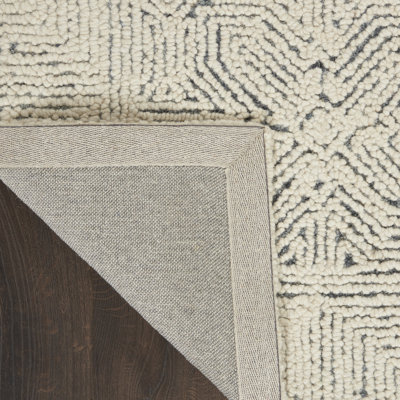 Joseph Navy Blue Hand-Tufted Wool Rug