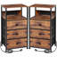 39 cm W Steel Bedside Table-1014635727