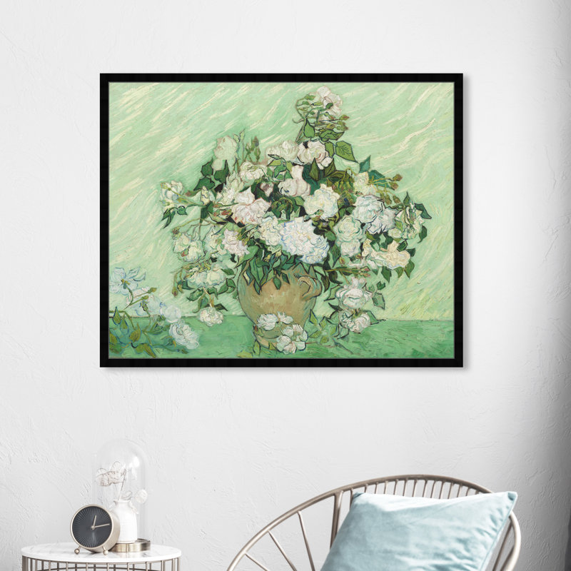 Van Gogh - Roses by Oliver Gal, Black, 20" H x 24" W x 0.5" D