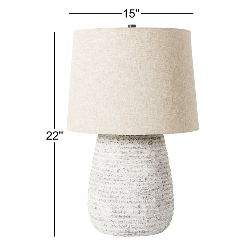 Fieldsboro 22" Gray/Beige Table Lamp