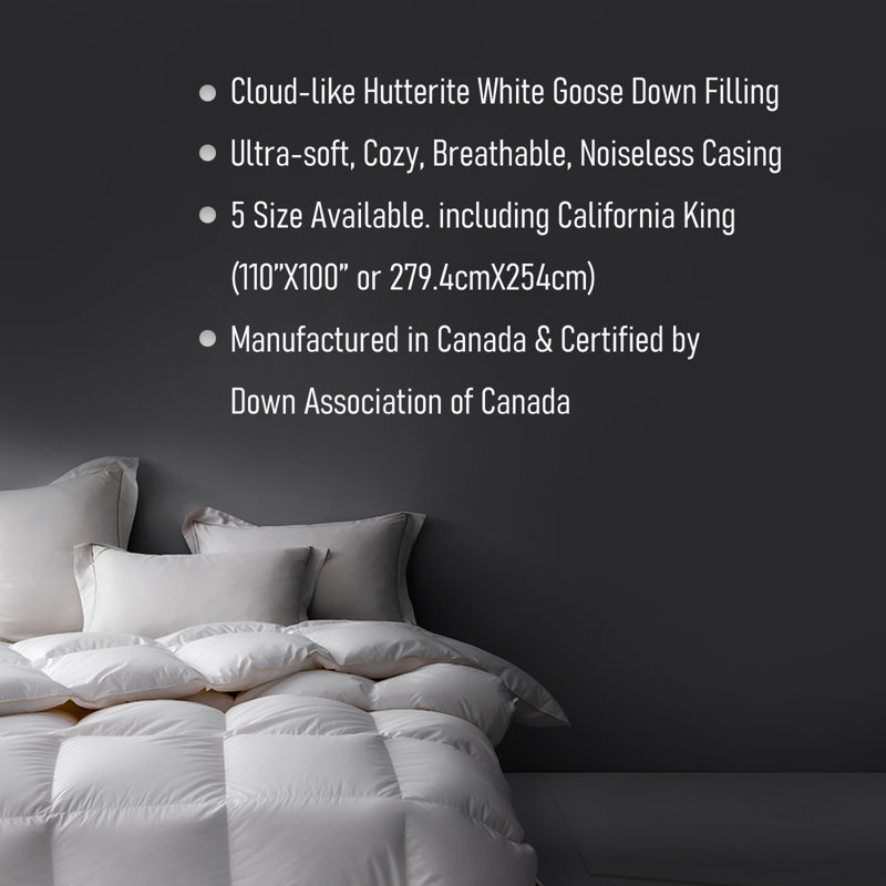 Édredon en duvet d'oie toutes saisons 725 Carmel, Très grand (40 oz)