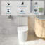 Toilette moderne une pièce allongée avec double chasse d'eau, conception à jupe facile à nettoyer (siège inclus), installation brute de 12 po