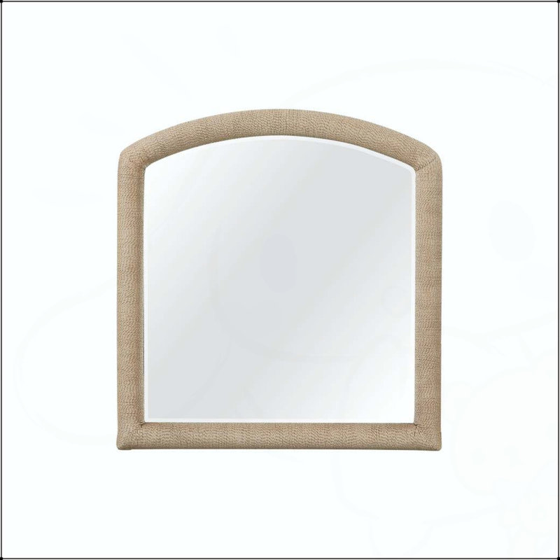 Miroir arqué en corde - Caramel