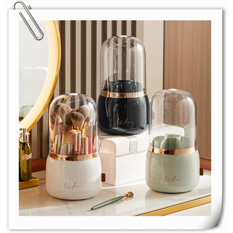Aveyah Plastic Makeup Organizer, Black