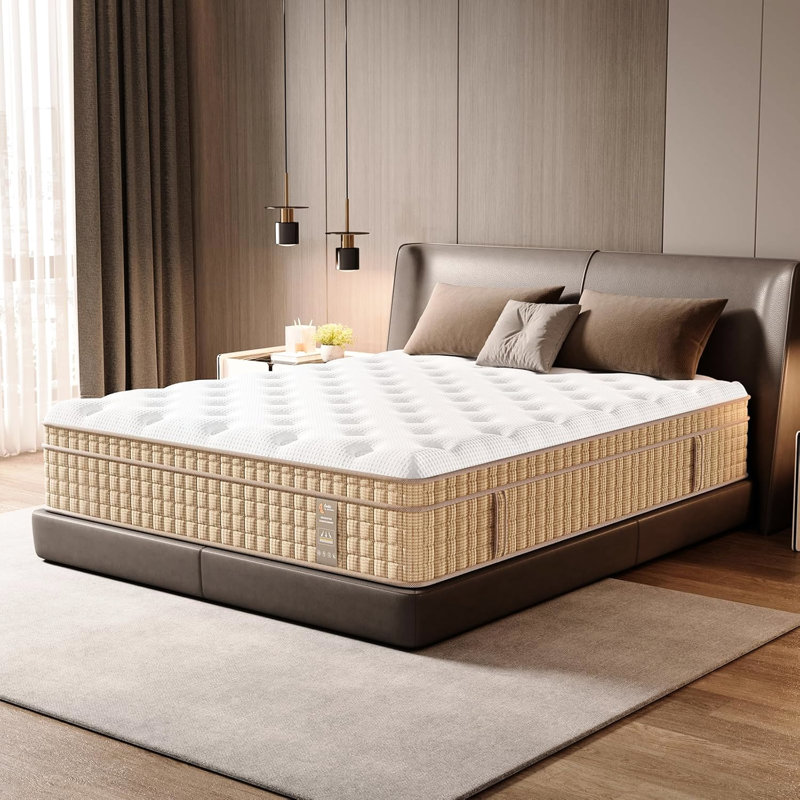 Matelas double 12 po, gel rafraîchissant - mousse à mémoire de forme, contour à 7 zones, relief et tricot 3D respirant pour un confort de taille de pouce avec conception à ressorts de soutien, isolement de mouvement, etc.