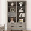 Bibliothèque de 72 po de hauteur, bibliothèque et étagères avec rangement, grandes tablettes de rangement autoportantes-1227389906