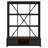 3-Shelf Metal Bookcase with Drawers for Office, Open Bookcase, Vintage Industrial Style Bookcase with LED-600656333