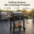 54" Backyard 577 Sq.In Charcoal Grill with Pull‑Out Ash Tray，Storage Shelf & Foldable Side Tables