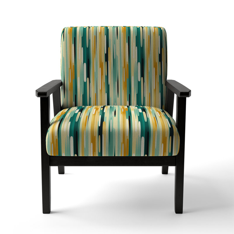 Fauteuil d'appoint rembourré à rayures Serene Green