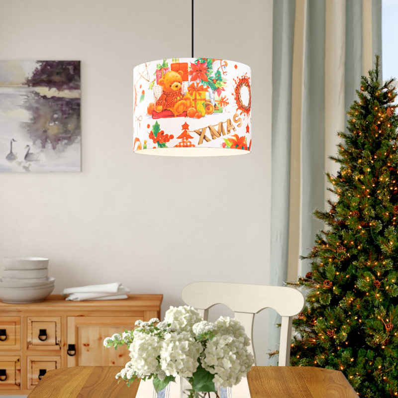 Luminaire suspendu tambour 1 lumière Hoboken