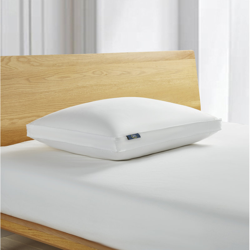 Serta 300 Thread Medium Down Bed Pillow, Jumbo