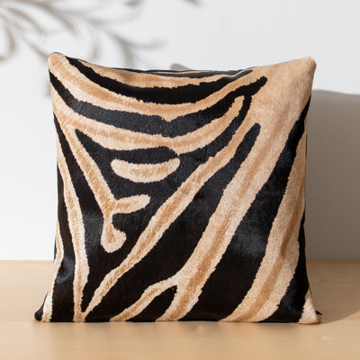 Zebra Safari Cowhide Pillow