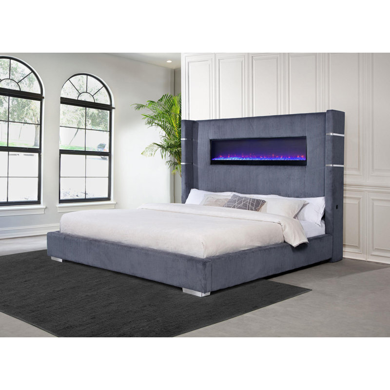 Lit pour grand lit Stoehr, Gris, Grand
