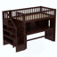 Lit mezzanine avec bureau mobile et tablette de rangement, avec escalier de rangement-449601631-449601626