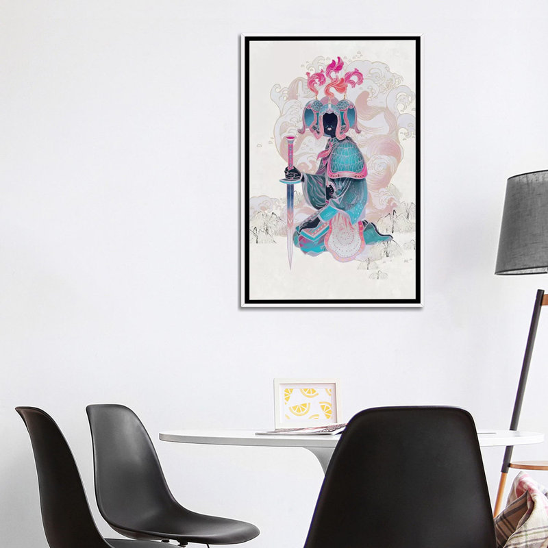 Porcelain Pillows V par Sija Hong - reproduction d'art, Pas de tapis, H 40 po x l 26 po x P 1,5 po, White Framed