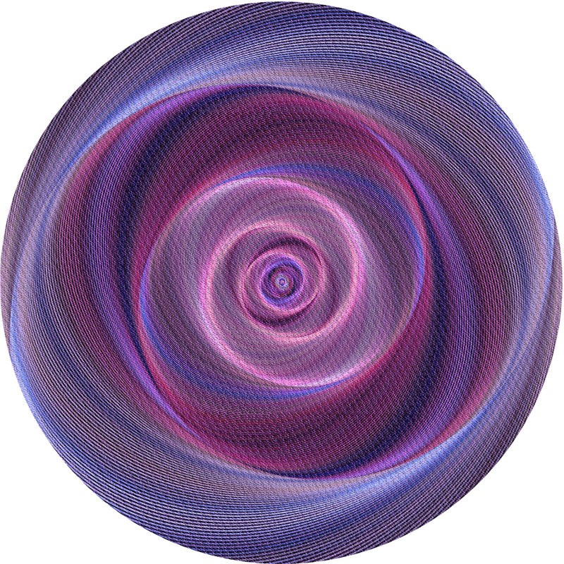 Tapis 100% à motifs lavables à la machine 2989_PAT3339_PUR, Rond 8 pi