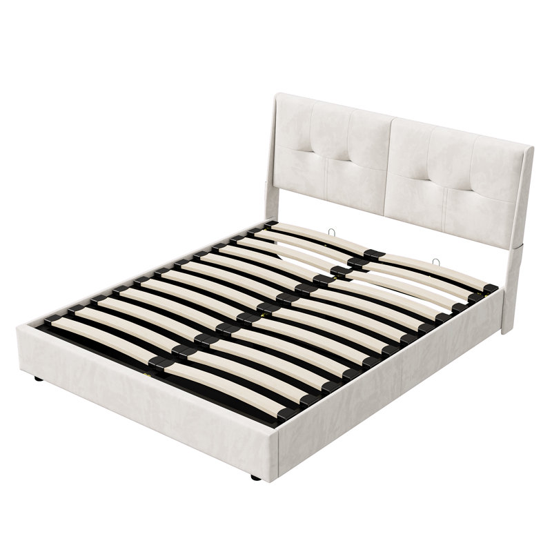 Denyel Upholstered Ottoman Storage Bed, European Kingsize (160 x 200 cm)