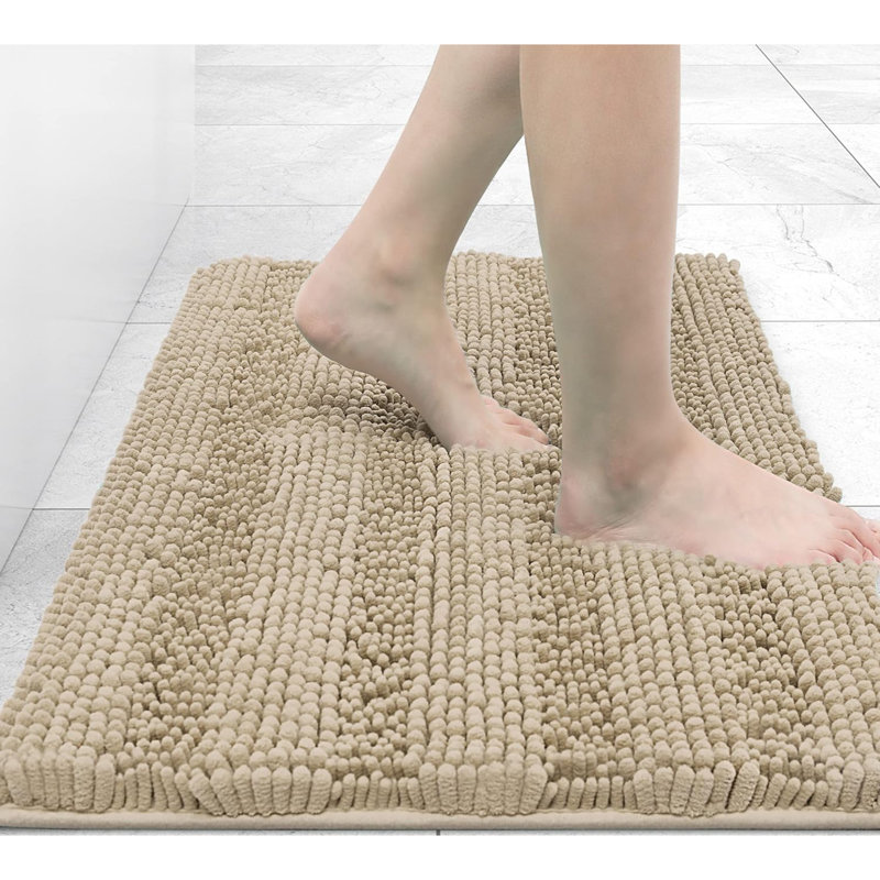 Watervliet Non-Slip Bath Mat, Beige