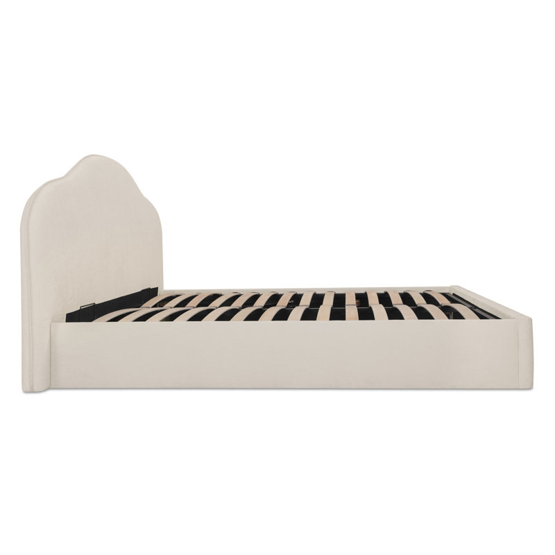 Maggie King Storage Bed Cream, Cream, King