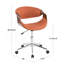 Chaise de bureau en noyer et crème