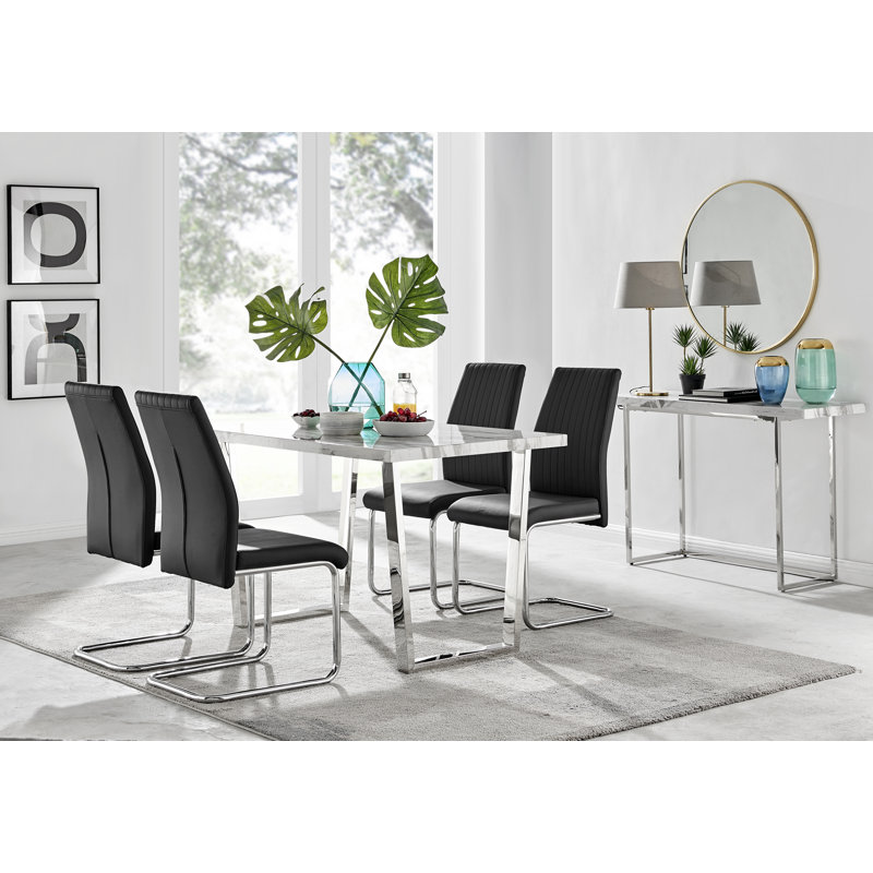 4 - Person Dining Set, Cappuccino