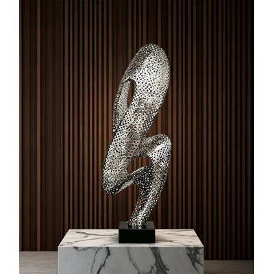 Modern Abstract Stainless Steel Hollow Sculpture Decoration Items