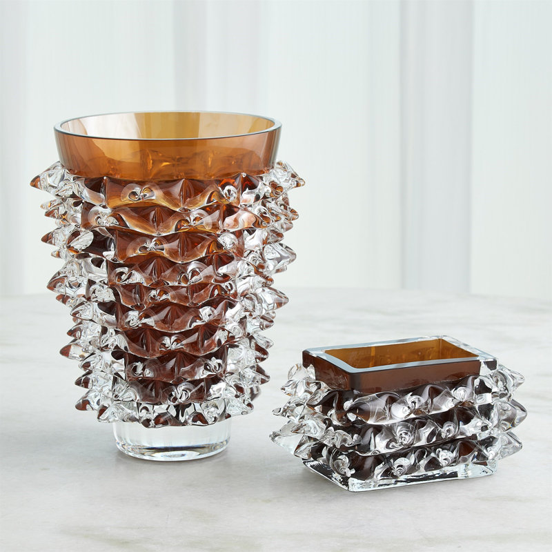 Porcupine Handmade Glass Table Vase