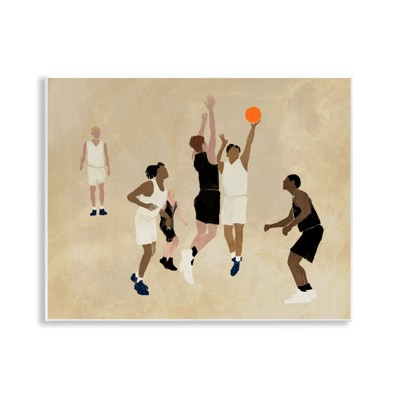 «Athlètes jouant au basketball» par Daphne Polselli