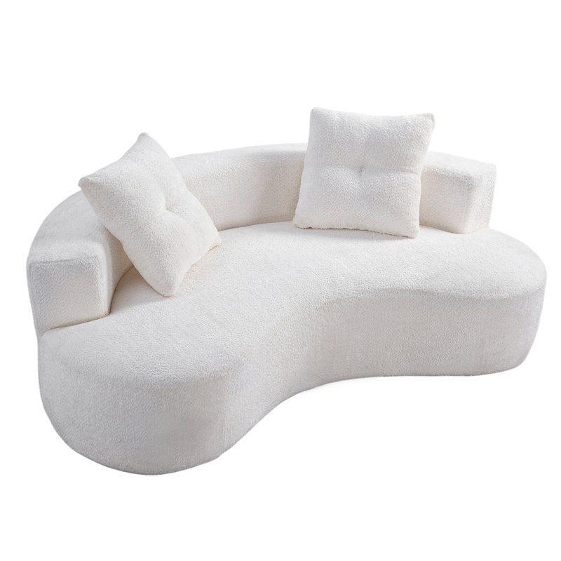 Canapé 79,5 "3 places pour le salon, Blanc, crème