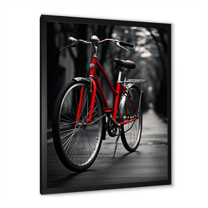 Vélo, bicyclette, bonheur III - impression, H 44 po x l 34 po x P 1,5 po, Cadre photo noir
