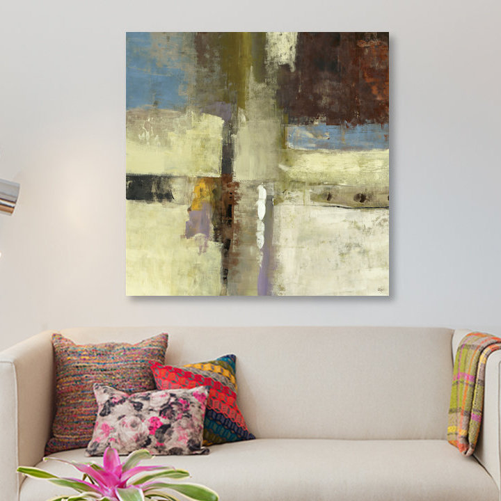 « voyage i », reproduction sur toile, H 12 po x l 12 po x P 1,5 po, Pas de tapis, Toile tendue