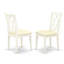 5 Piece Dining Room Furniture Set Includes a Square Kitchen Table and 4 Linen Fabric Dining Chairs, Linen White-1126533468