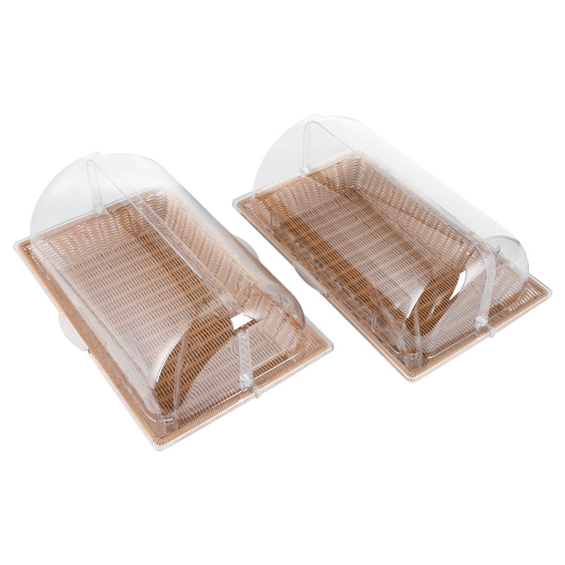 Boîte à pain avec couvercle 2 pièces, Brun foncé