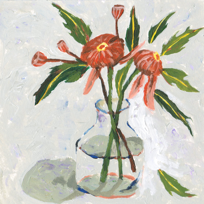 «Bud I on Canvas» par Melissa Wang, reproduction, H 30 po x l 30 po