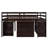 Low Study  Loft Bed With Cabinet Shelves And Rolling Portable Desk Multiple Functions Bed