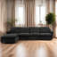 Canapé modulaire à assise profonde avec méridienne réversible Modern